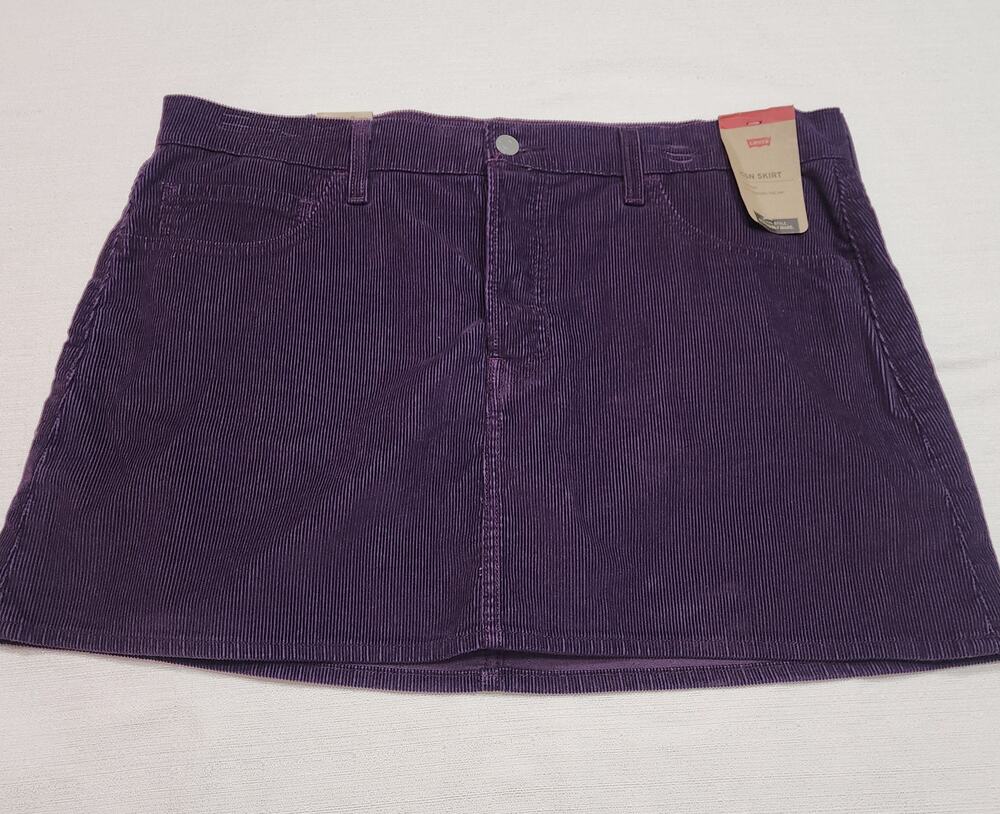 Levi's Icon corduroy skirt W33''x L15'' NWT-button fly